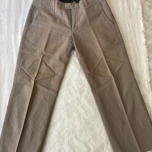 Armani Exchange Pants Mens 31 Long Beige Gray Pinstripe Flat Front Dress